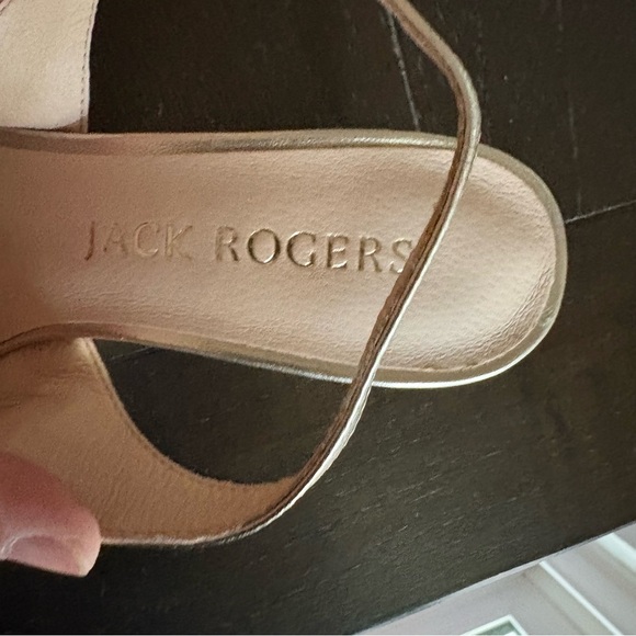 Jack Rogers Women's‎ Debra Slingback Kitten Heel Pumps in Platinum Napa Size 7M - Picture 11 of 12